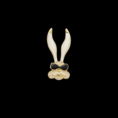 AVELIA Gold Crystal Rabbit Brooch