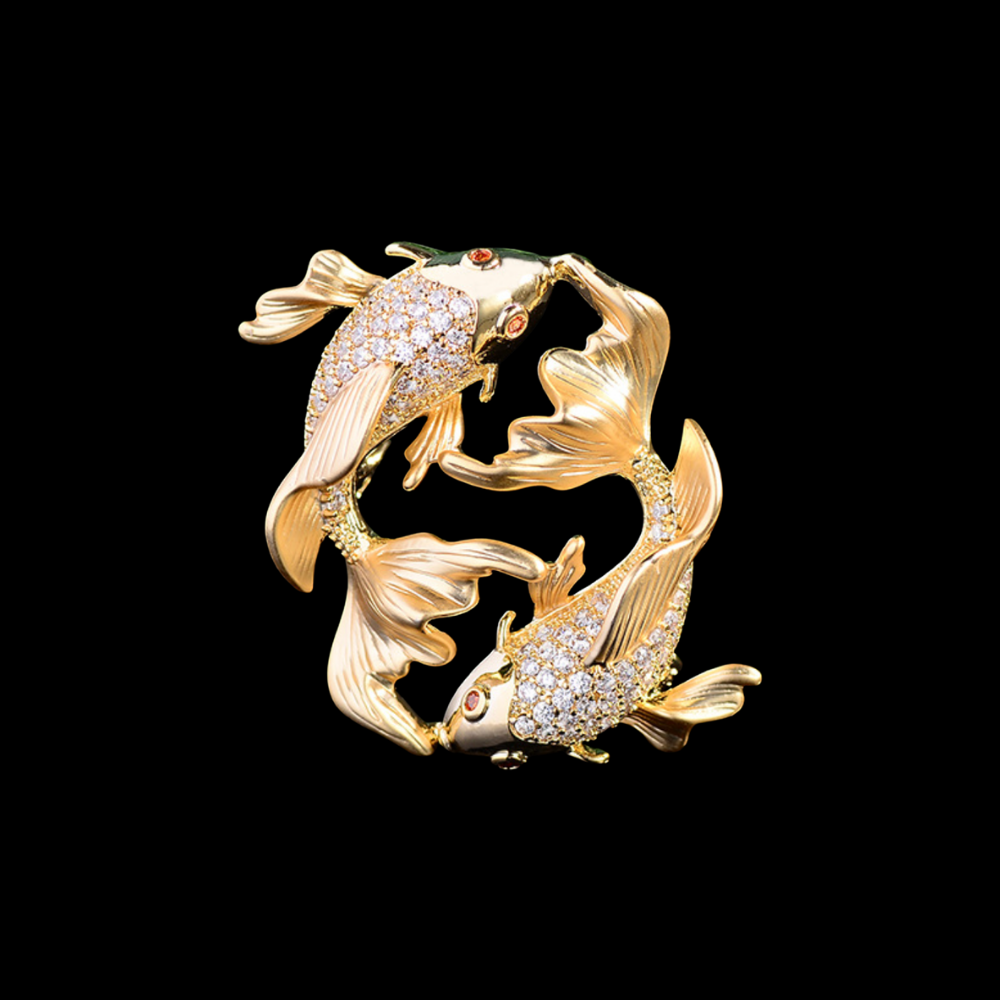 AVELIA Gold Fish Brooch