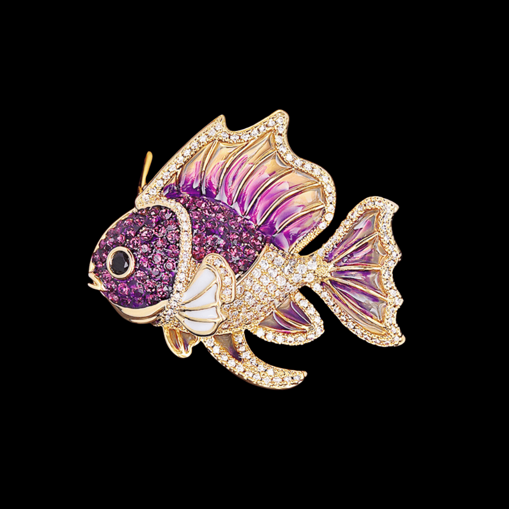 AVELIA Gold Hattie Carnegie Fish Brooch​