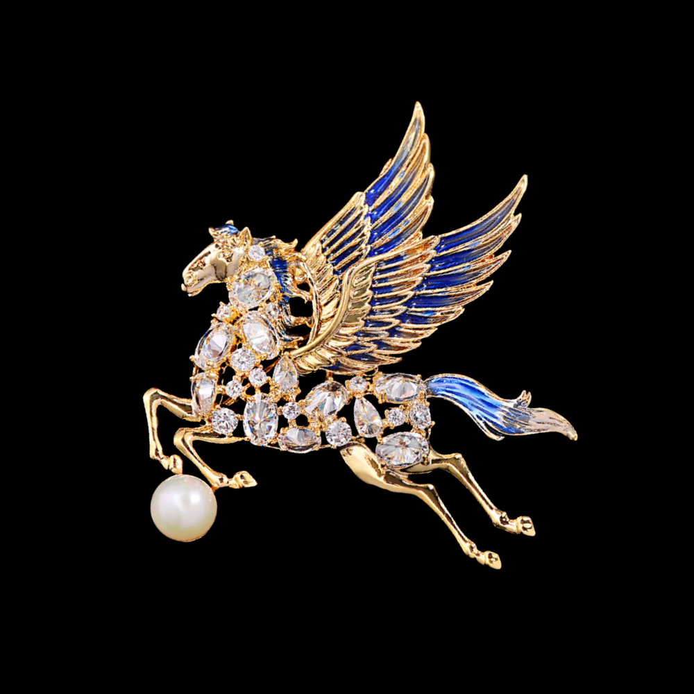 AVELIA Gold Horse Brooch
