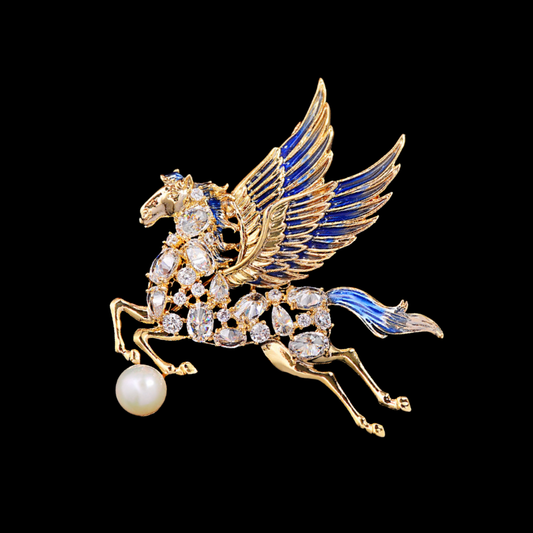 AVELIA Gold Horse Brooch