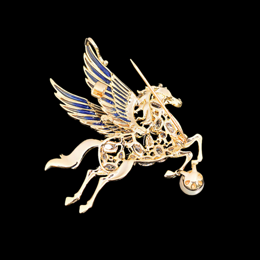 AVELIA Gold Horse Brooch