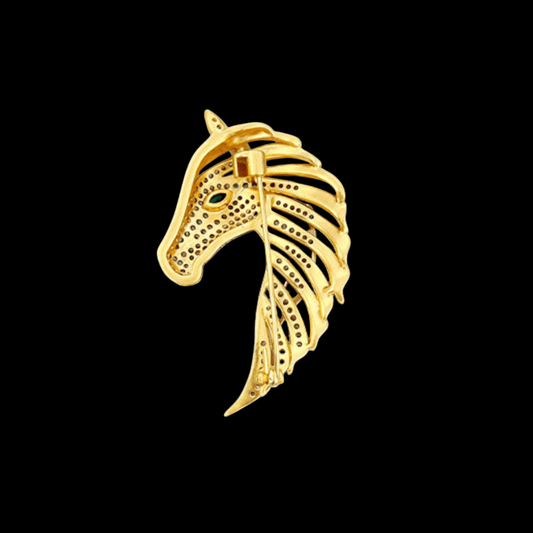 AVELIA Gold Horse Head Brooch