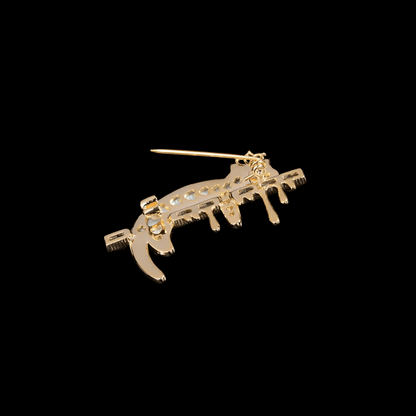 AVELIA Gold Mother of Pearl Cat Brooch