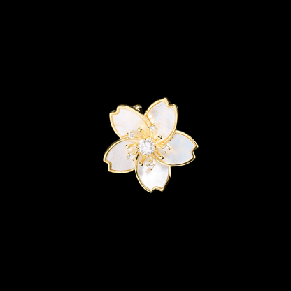 AVELIA Gold Mother of Pearl Cherry Blossom Brooch