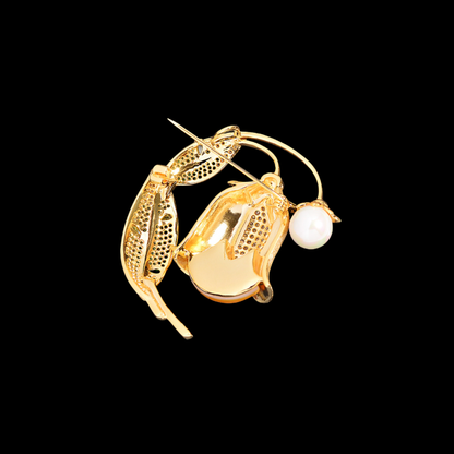 AVELIA Gold Mother of Pearl Lily of the Valley Brooch