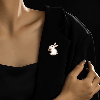 AVELIA Gold Mother of Pearl Rabbit Brooch