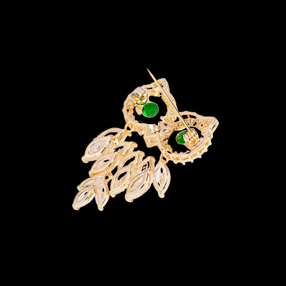 AVELIA Gold Owl Brooch​