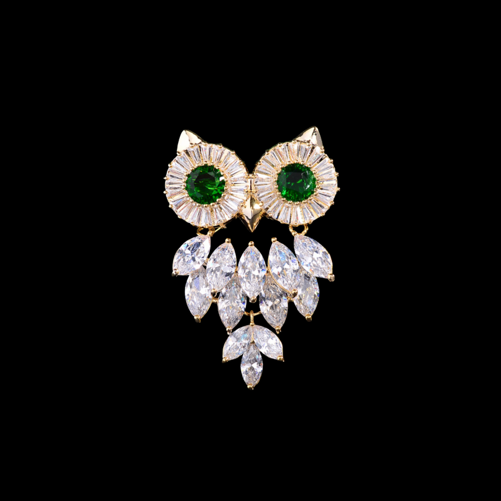 AVELIA Gold Owl Brooch​