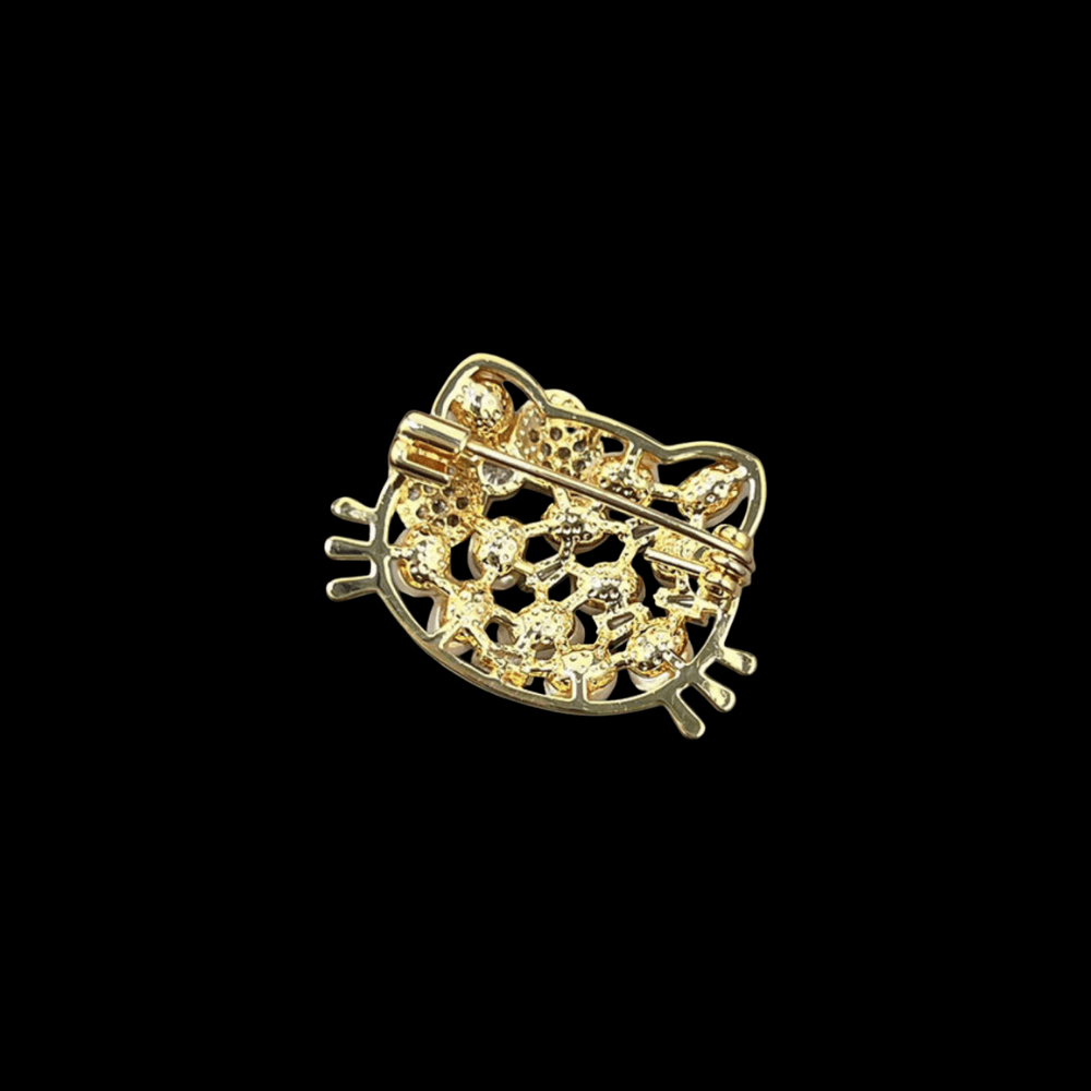 AVELIA Gold Pearl Cat Brooch