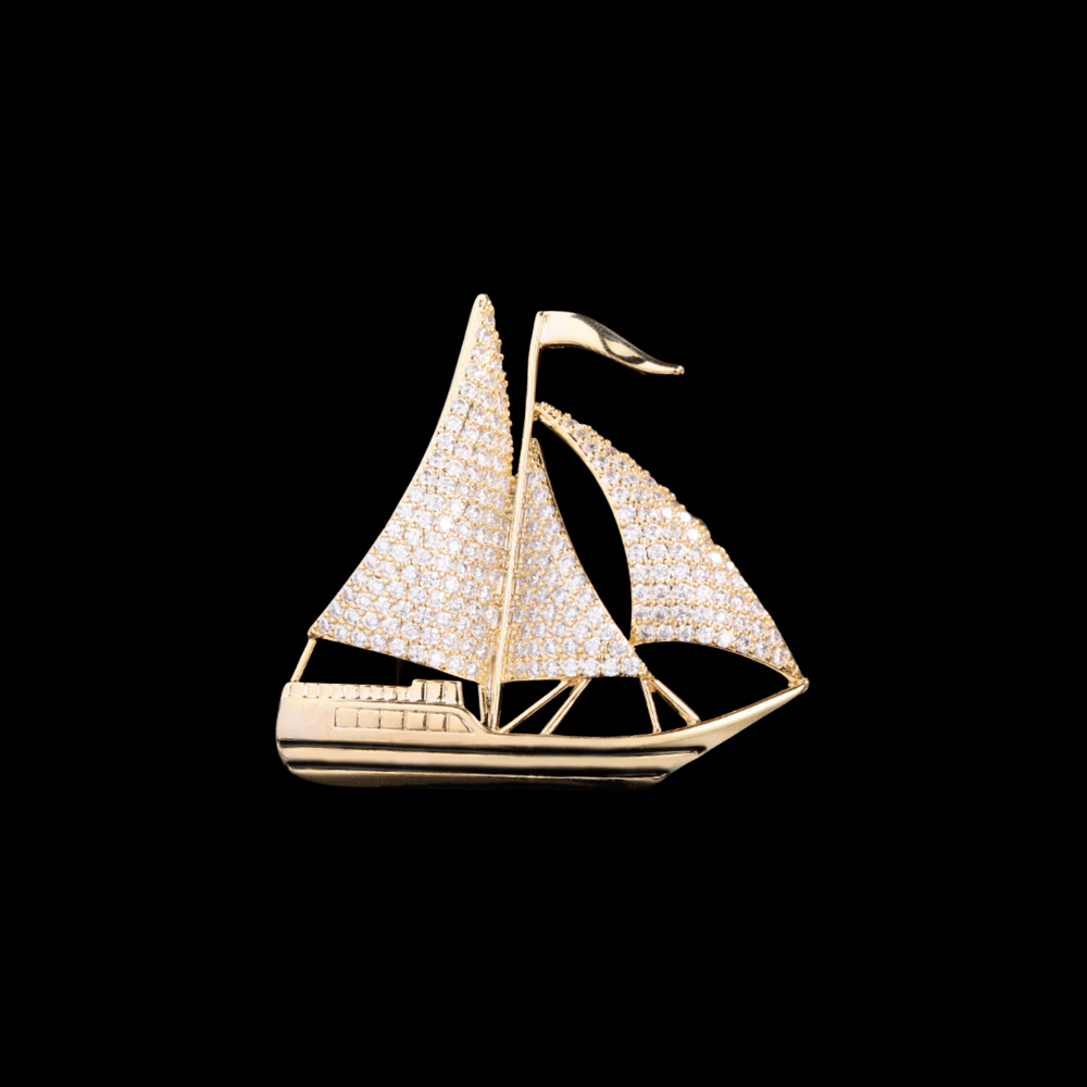 AVELIA Gold Sailing Boat Brooch​