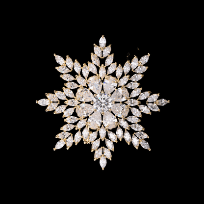 AVELIA Gold Snowflake Brooch​
