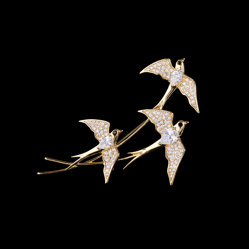 AVELIA Gold Swallow Brooch