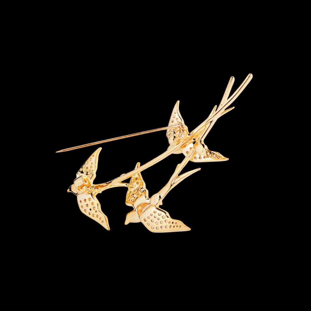 AVELIA Gold Swallow Brooch