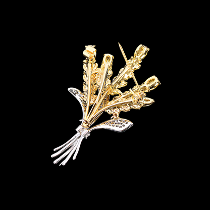 AVELIA Gold Wheat Sheaf Brooch