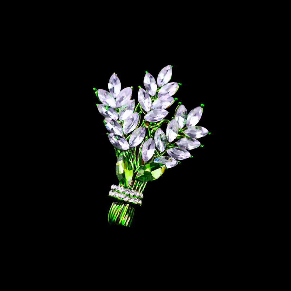 AVELIA Lavender Flower Brooch