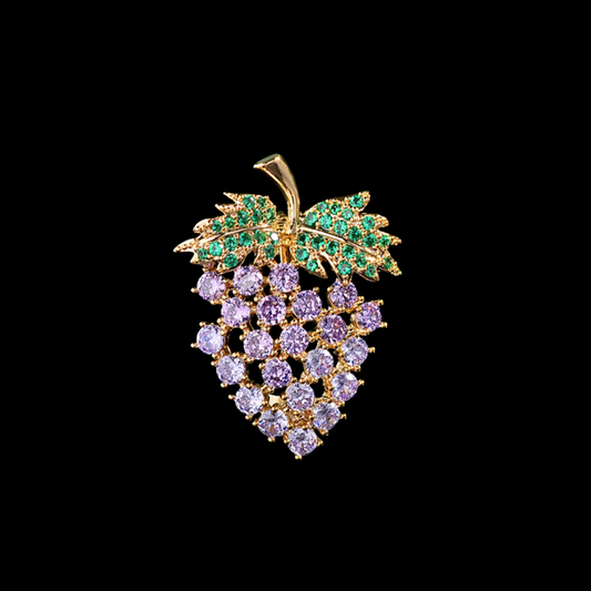 AVELIA Lavender Grape Cluster Brooch
