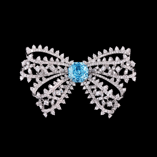 AVELIA Light Blue Bow Brooch