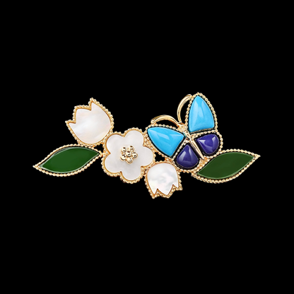 AVELIA Lucky Spring Butterfly Garden Brooch