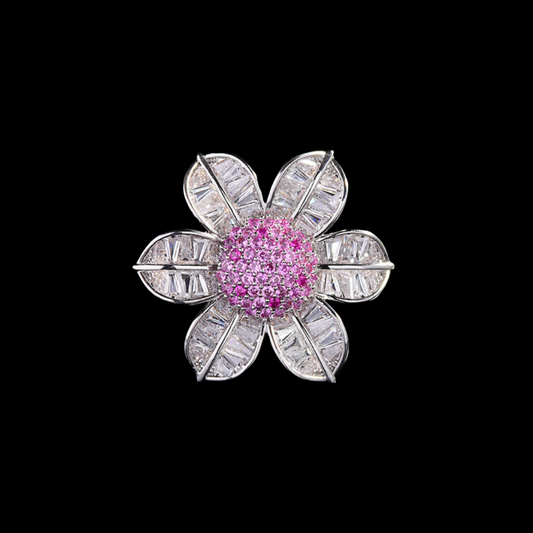 AVELIA Magnetic Pink Daisy Brooch
