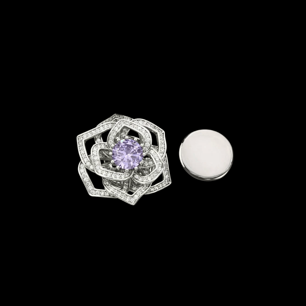 AVELIA Magnetic Purple Rose Brooch