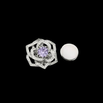 AVELIA Magnetic Purple Rose Brooch