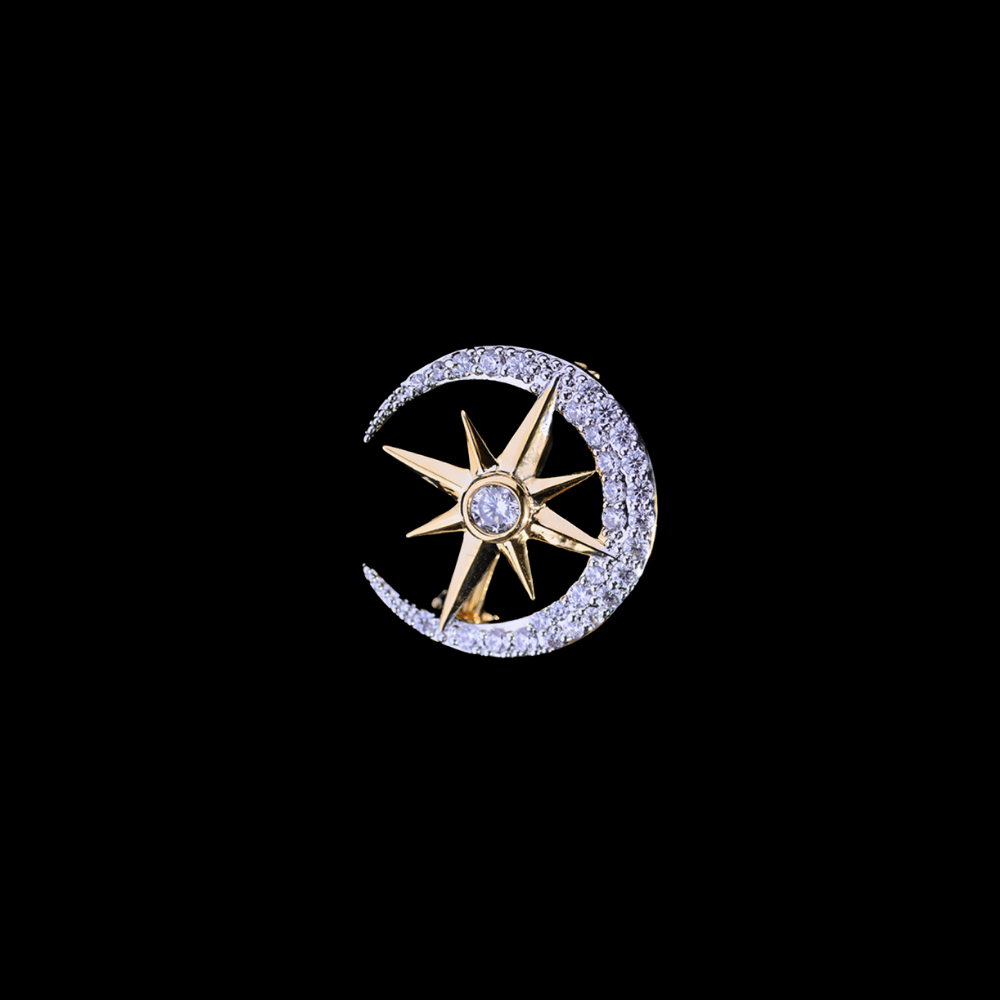 AVELIA Men's Moon and Star Brooch​