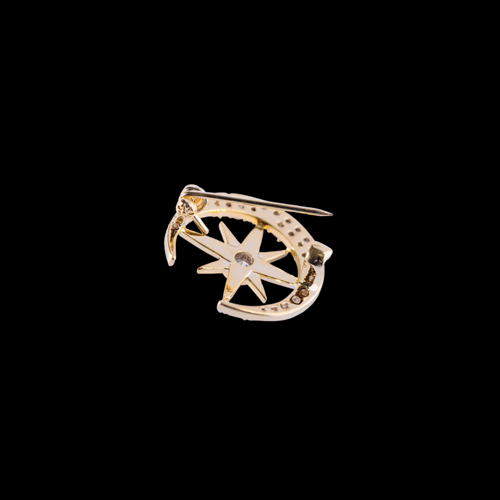 AVELIA Men's Moon and Star Brooch​