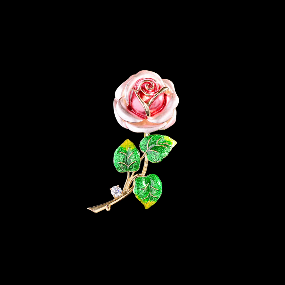 AVELIA Monet Enamel Rose Brooch​