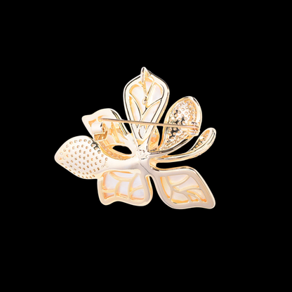 AVELIA Mother-of-Pearl Water Lily Brooch