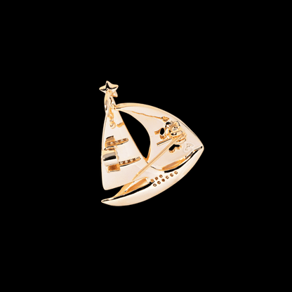 AVELIA Mother of Pearl Boat Brooch