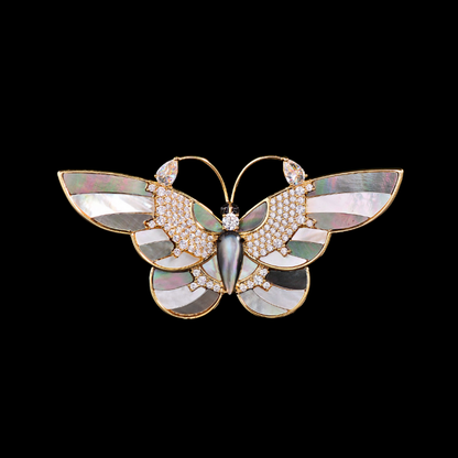 AVELIA Mother of Pearl Butterfly Brooch