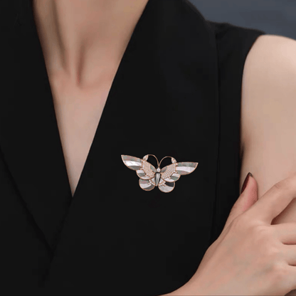 AVELIA Mother of Pearl Butterfly Brooch