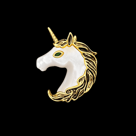 AVELIA Mother of Pearl Unicorn Brooch