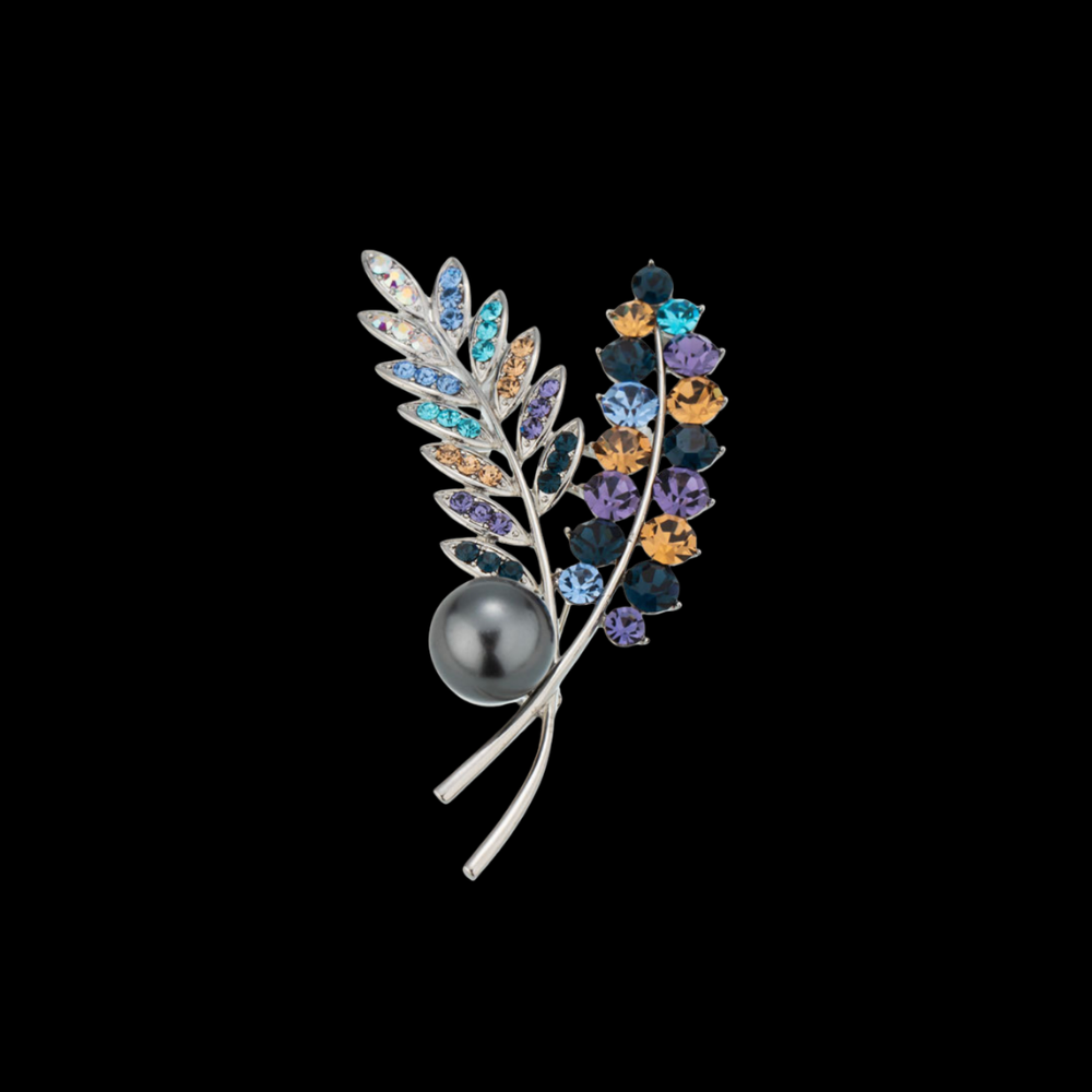 AVELIA Multi-Color Crystal Wheat Brooch