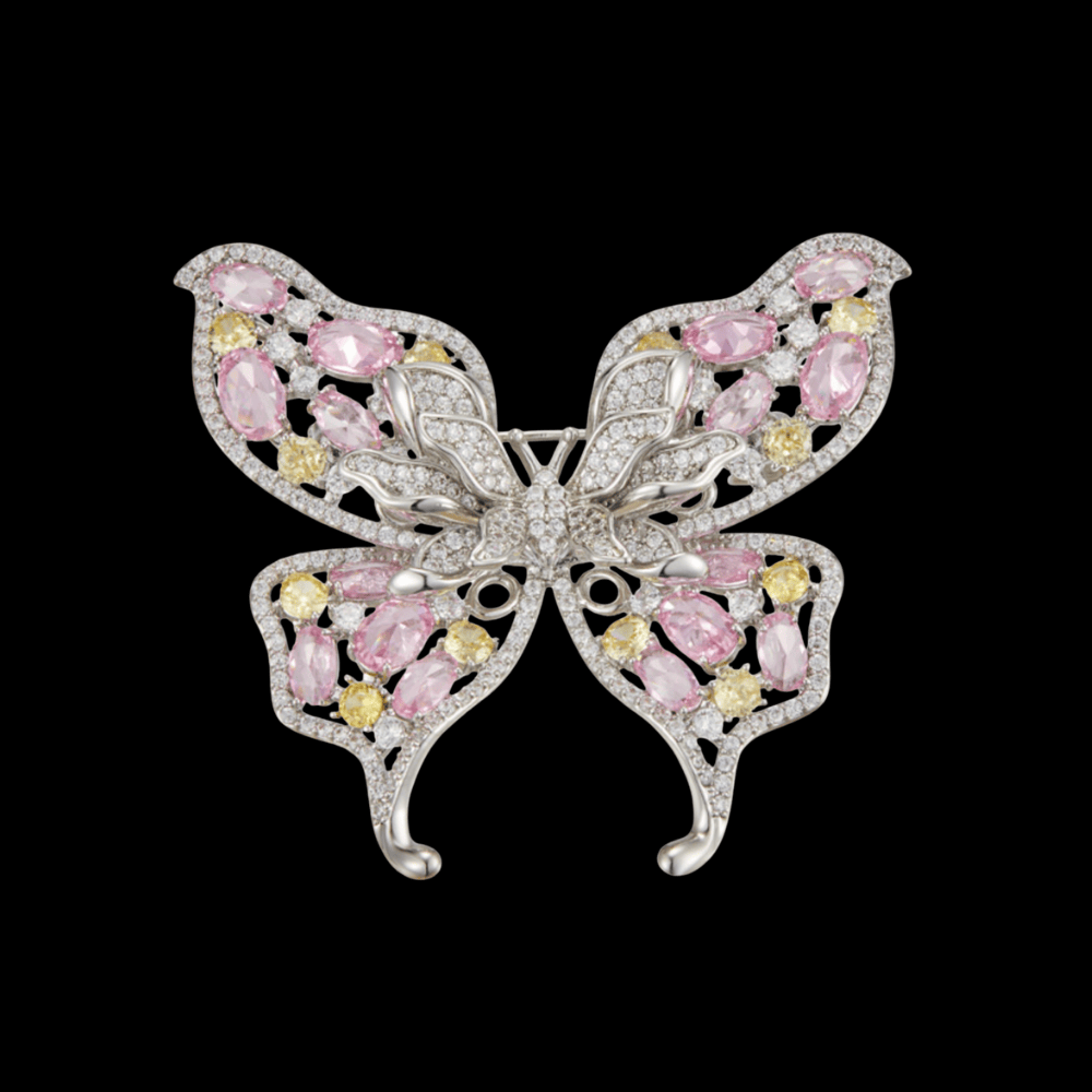 AVELIA Pink Butterfly Brooch