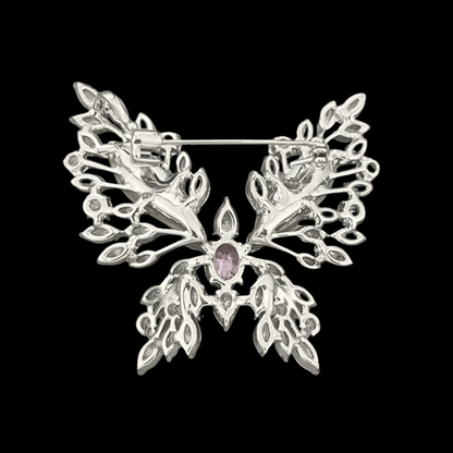 AVELIA Pink Crystal Butterfly Brooch