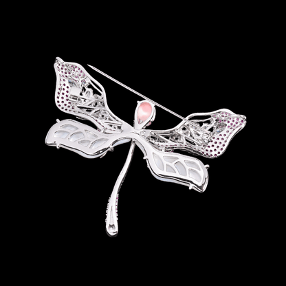 AVELIA Pink Crystal Dragonfly Brooch