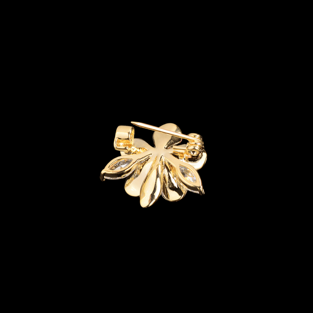 AVELIA Pink Enamel Gardenia Brooch