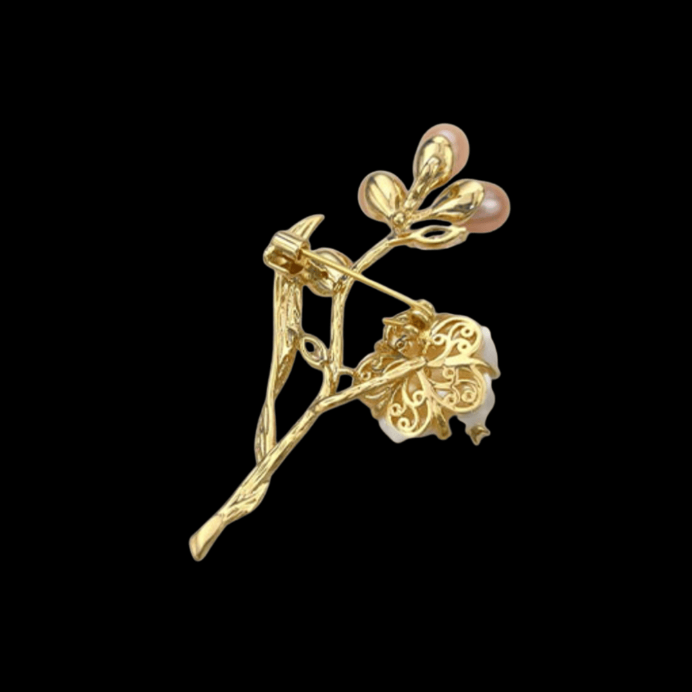 AVELIA Pink Pearl Flower Brooch