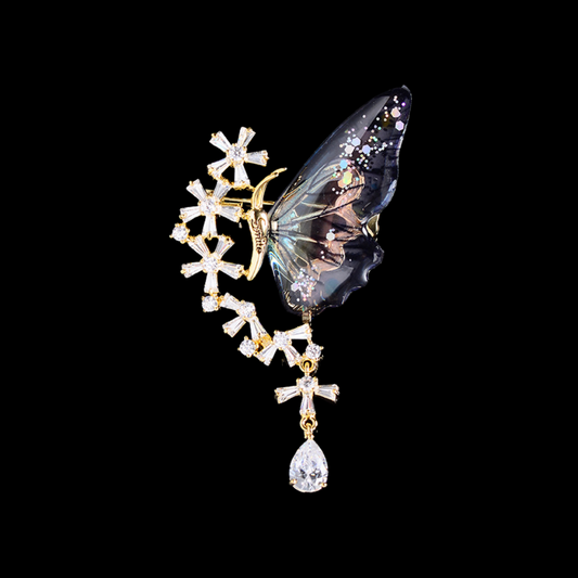 AVELIA Purple Butterfly Brooch