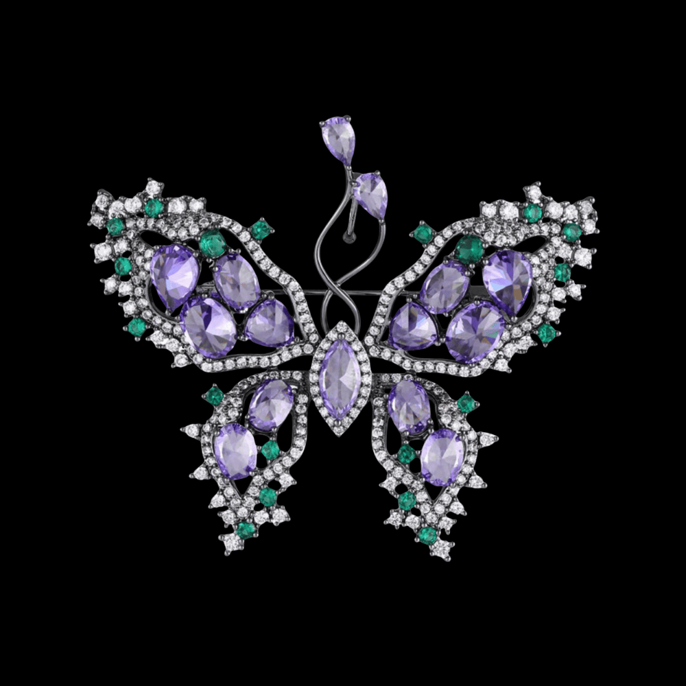 AVELIA Purple Butterfly Brooch