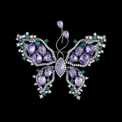 AVELIA Purple Butterfly Brooch