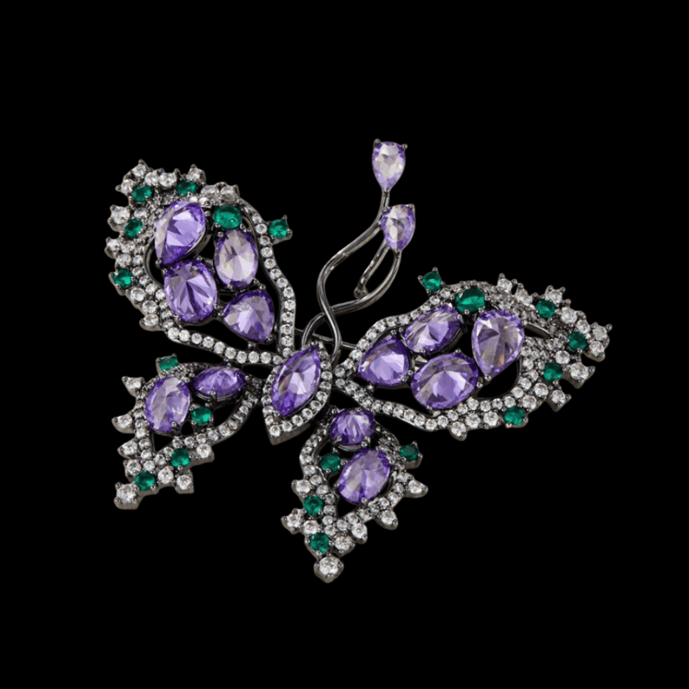 AVELIA Purple Butterfly Brooch
