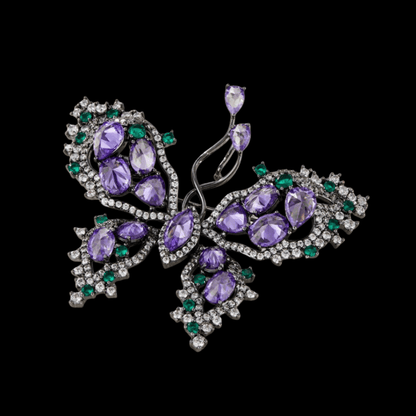 AVELIA Purple Butterfly Brooch
