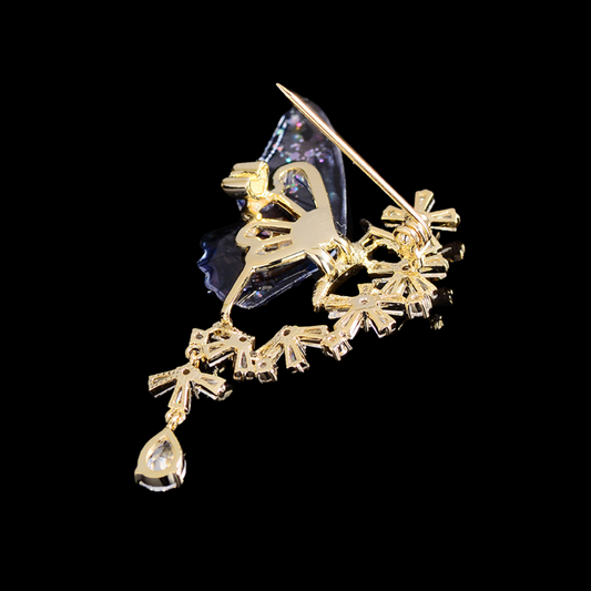 AVELIA Purple Butterfly Brooch