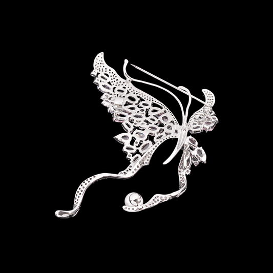 AVELIA Purple Crystal Butterfly Brooch