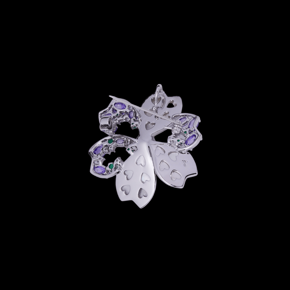 AVELIA Purple Crystal Cherry Blossom Brooch