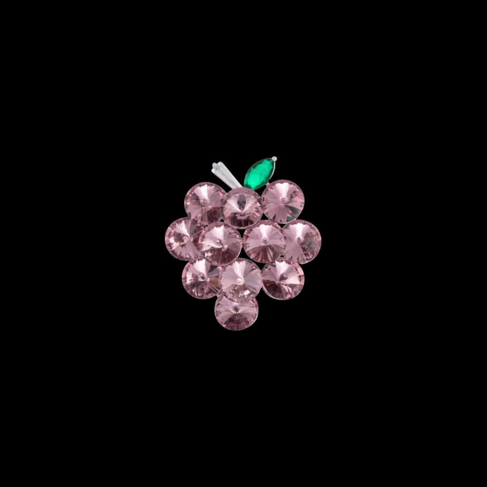 AVELIA Purple Crystal Grape Brooch