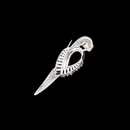 AVELIA Purple Crystal Parrot Brooch